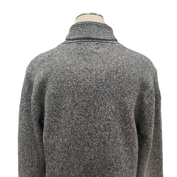 Old Navy XXL Gray Shawl Collar Sweater Marled Knit Fall Layers Cozy Grandpa Core - Picture 5 of 11